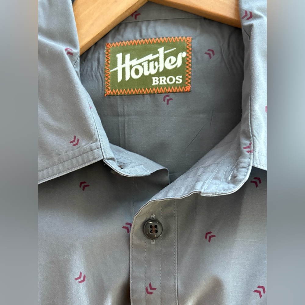 Howler Brothers Gray and Maroon Men's Shirt